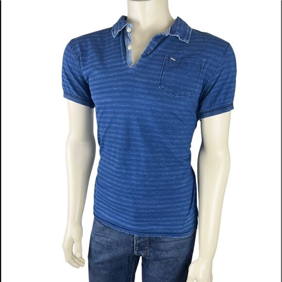 Scotch & Soda Amsterdam Couture S/S Polo in Tonal Horizontal Stripes - Picture 5 of 8